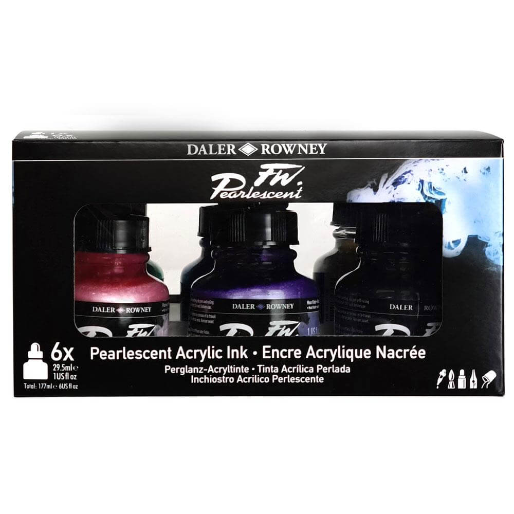 Daler Rowney Pearlescent Effect Ink Set